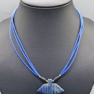 Artisan Blue Natural Lapis Lazuli Stone Beautiful Egyptian Necklace
